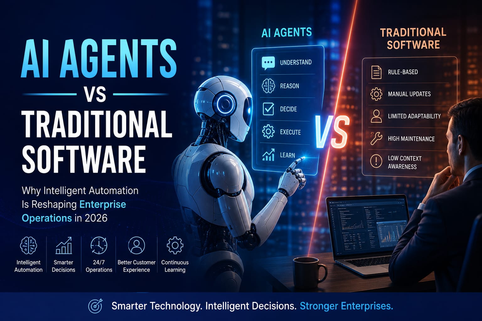 AI Agents vs Traditional Software: Why Intelligent Automation Is Reshaping Enterprise Operations in 2026