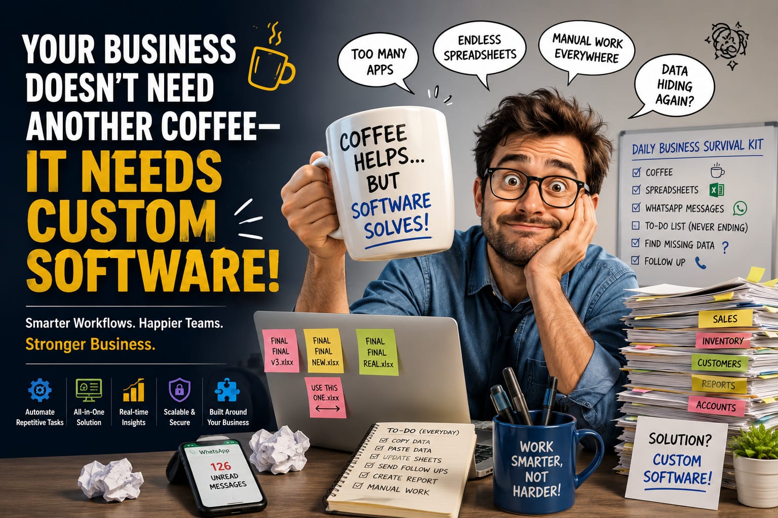 Your Business Doesn’t Need Another Coffee—It Needs Custom Software